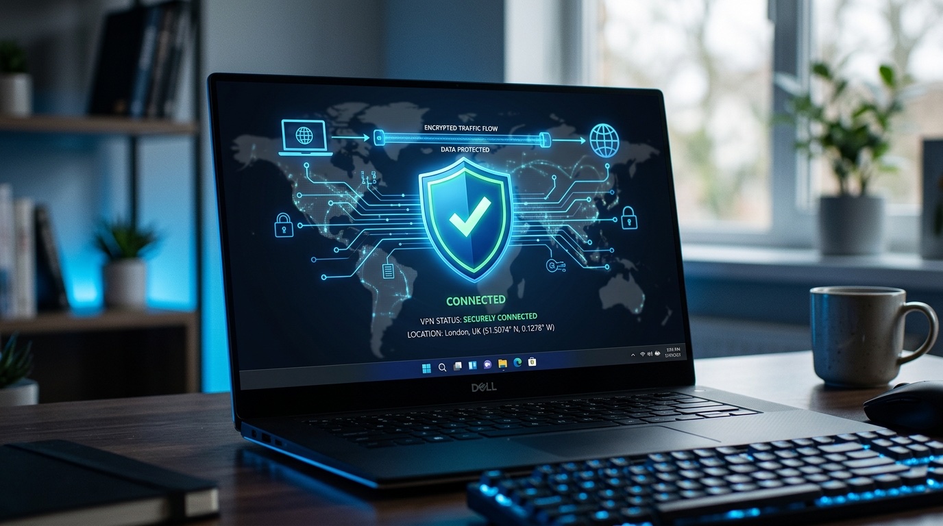 Free VPN connection on Windows 11 laptop
