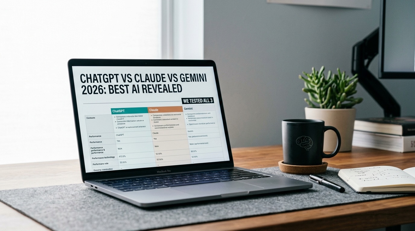 ChatGPT vs Claude vs Gemini 2026: Best AI Revealed (We Tested All 3)
