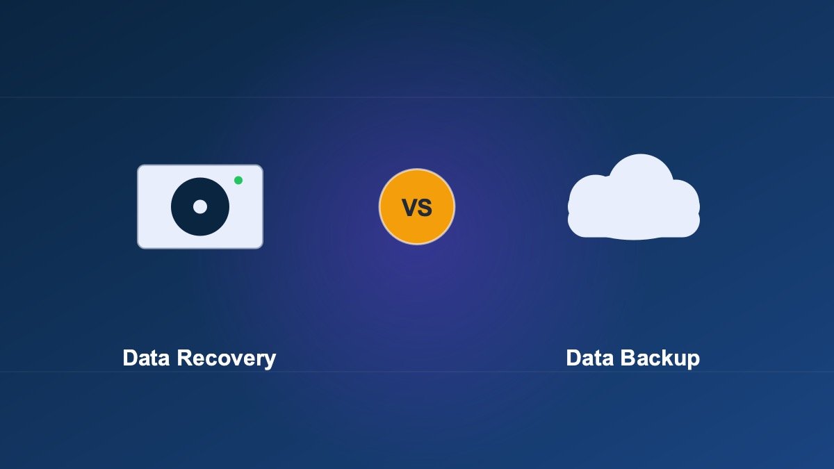 Data recovery vs data backup difference explained