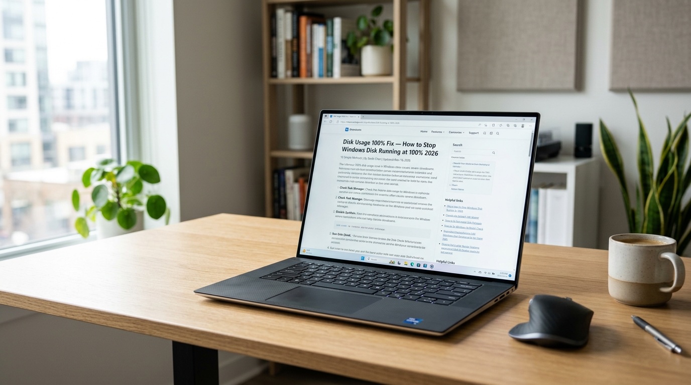 Disk Usage 100% Fix — How to Stop Windows Disk Running at 100% [2026]