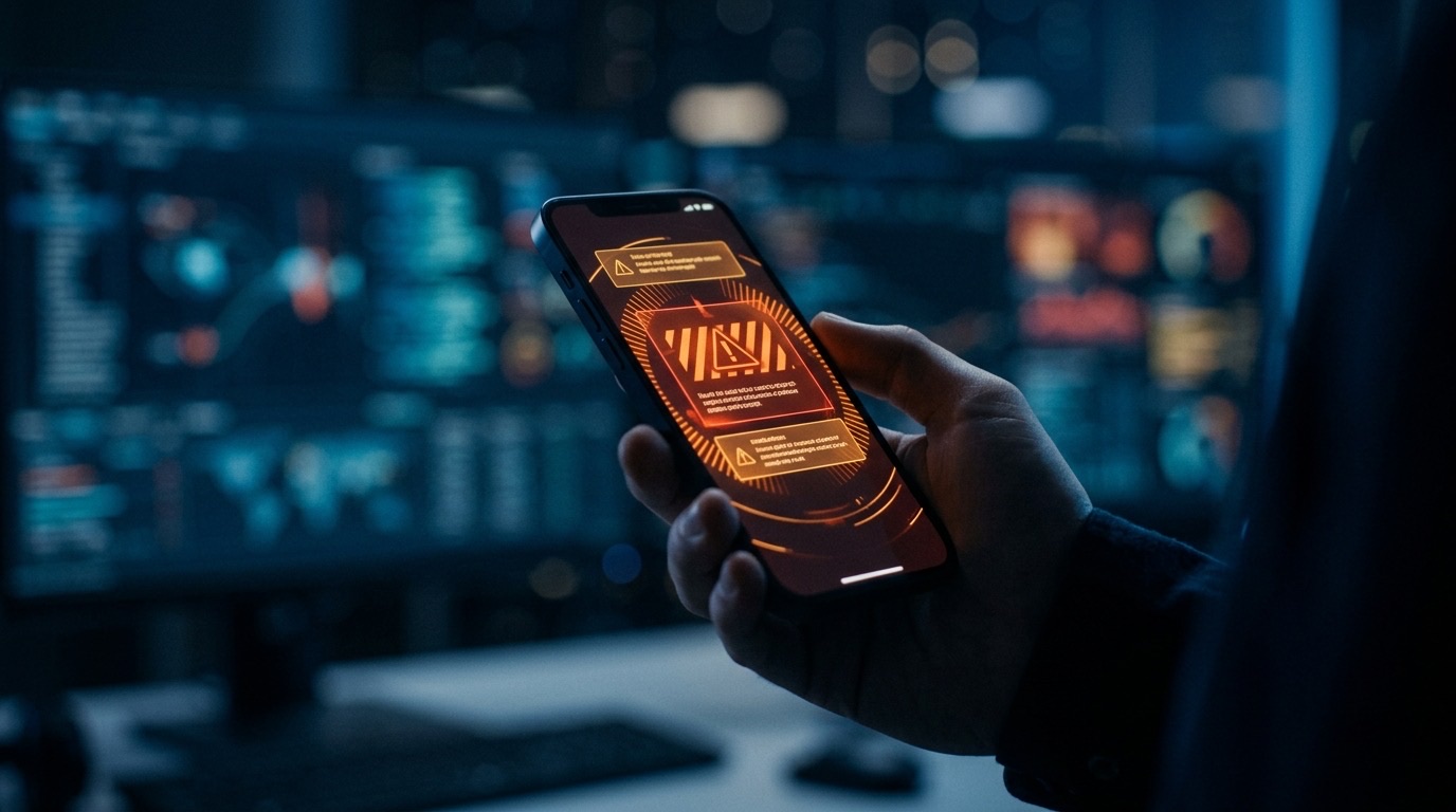 Fake e-transfer confirmation email scam — smartphone displaying a fraudulent payment alert