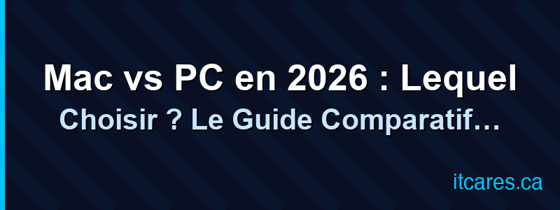 Mac vs PC en 2026 : Lequel Choisir ? Le Guide Comparatif Définitif