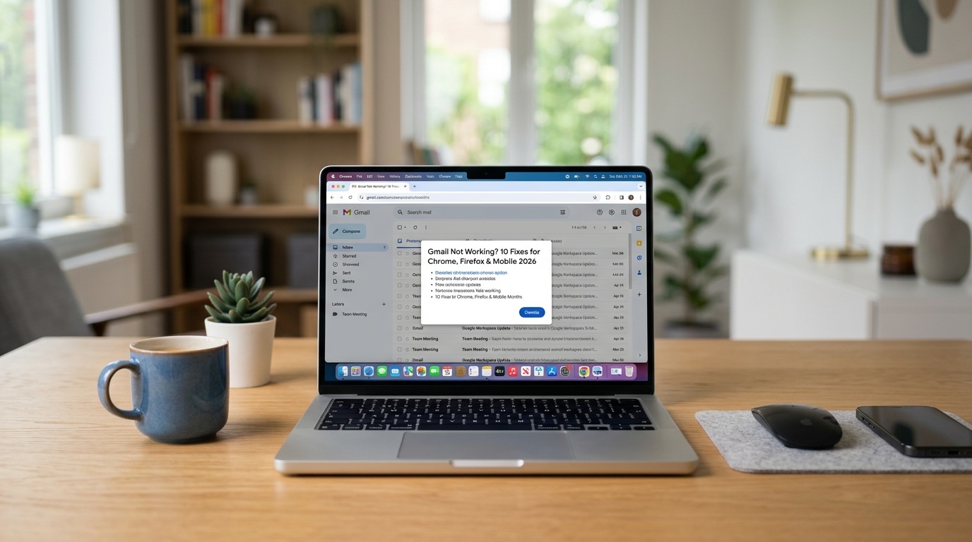 Gmail Not Working? 10 Fixes for Chrome, Firefox & Mobile (2026)