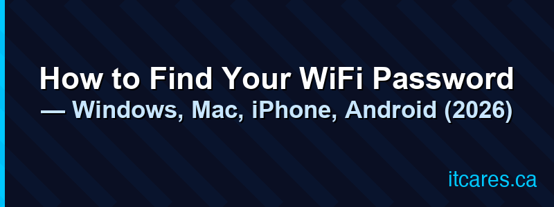 How to Find Your WiFi Password — Windows, Mac, iPhone, Android (2026)