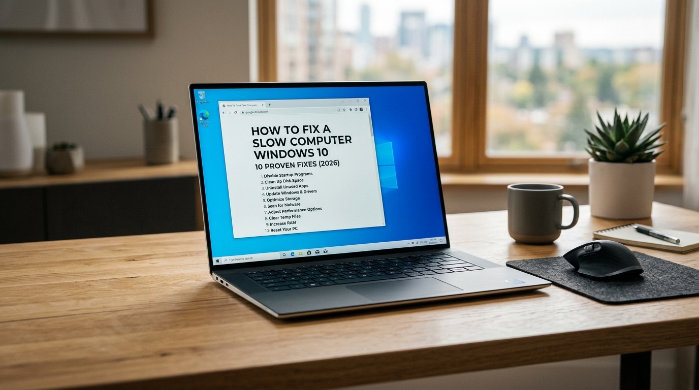 How to Fix a Slow Computer Windows 10 — 10 Proven Fixes (2026)