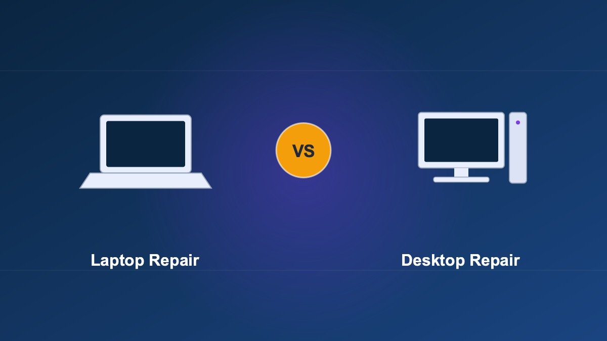 Laptop repair vs desktop repair cost and turnaround comparison