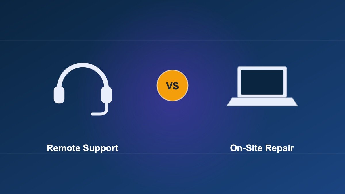 Remote IT support vs on-site computer repair comparison