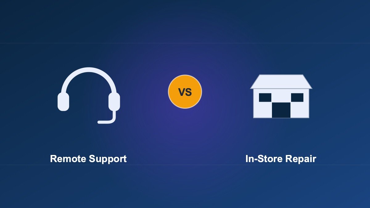Remote tech support vs in-store computer repair comparison