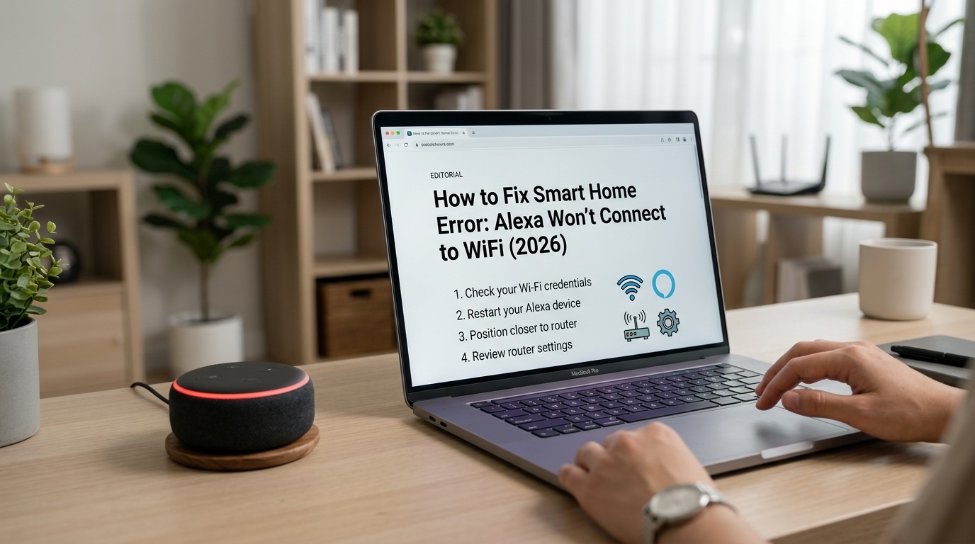 How to Fix Smart Home Error alexa-wont-connect-wifi — Alexa Won't Connect to WiFi [2026]