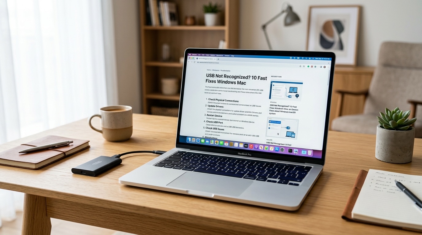 USB Not Recognized? 10 Fast Fixes (Windows Mac)