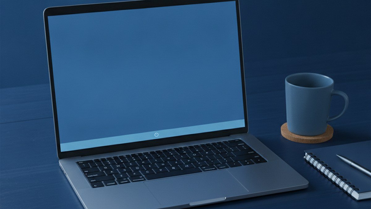 Windows 11 laptop with a frozen taskbar and spinning cursor, illustrating the Start menu and File Explorer not responding