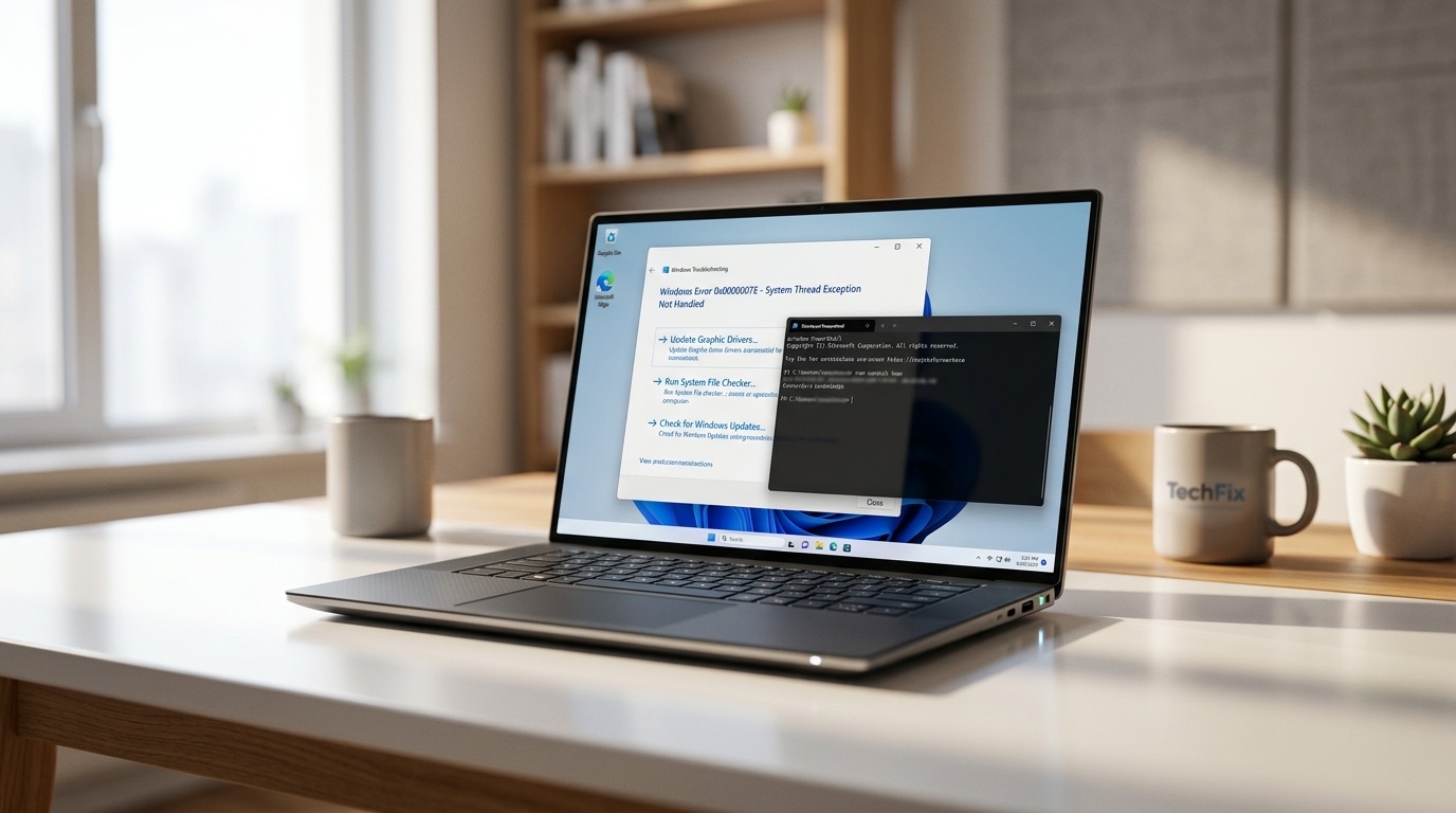 How to Fix Windows Error 0x0000007E — System Thread Exception Not Handled [2026]