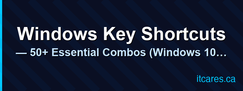 Windows Key Shortcuts — 50+ Essential Combos (Windows 10 & 11)