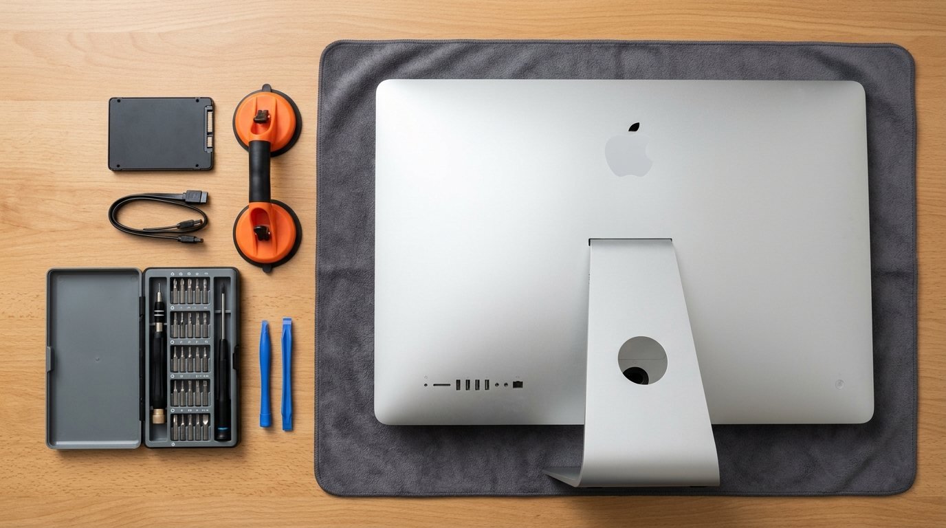 Remplacement du disque dur d'un iMac par un SSD à Montréal, IT Cares