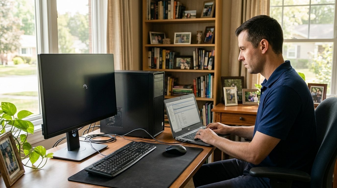 Ordinateur de bureau lent accéléré à domicile à Laval par un technicien IT Cares