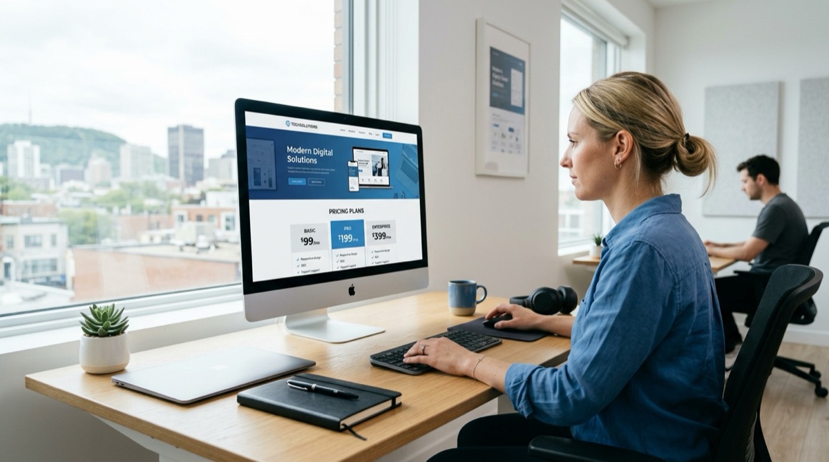 Prix création site web à Montréal 2026 — studio de design web et tableau de tarifs