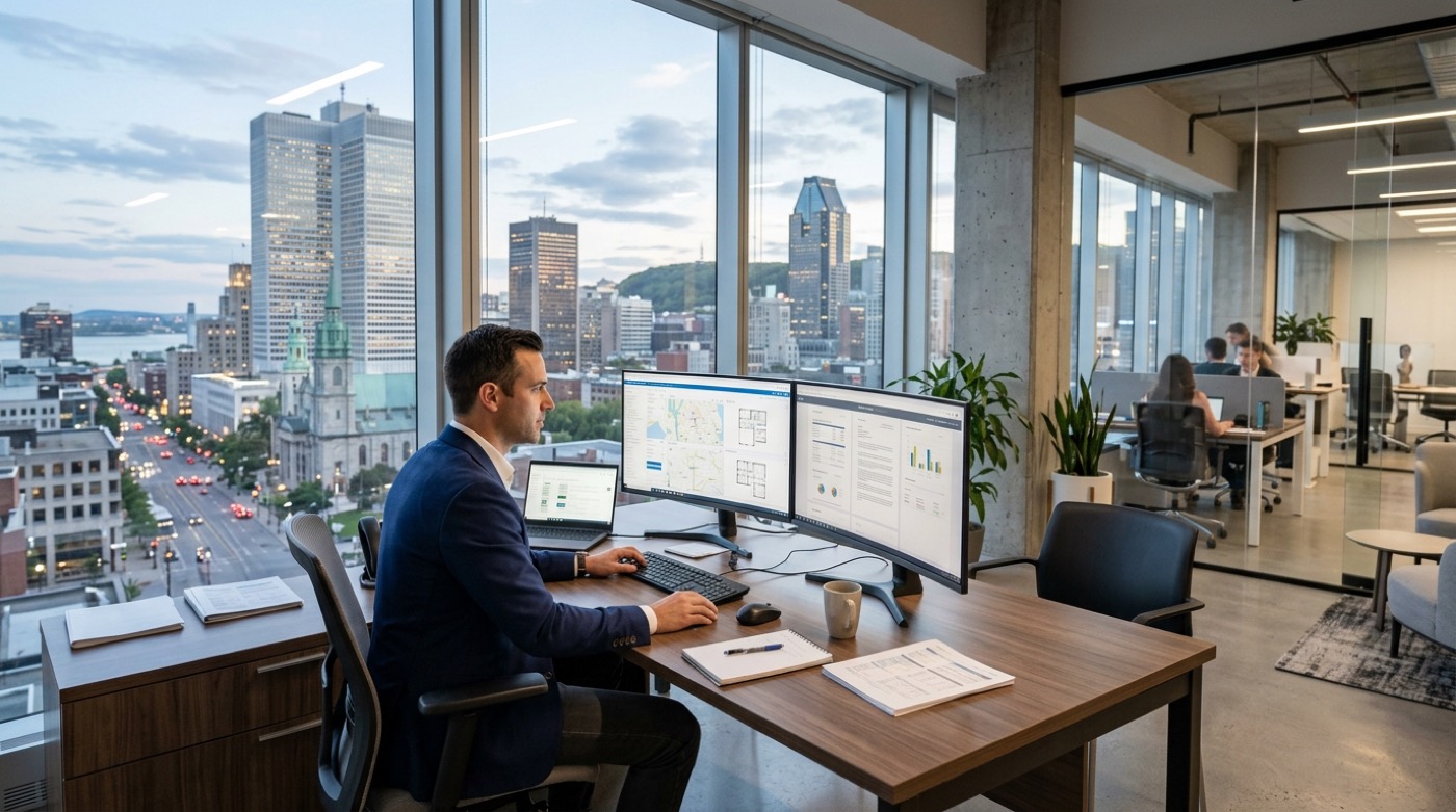 IT Cares technician fixing CoStar access and a large PDF transfer for a commercial real estate broker in Canada