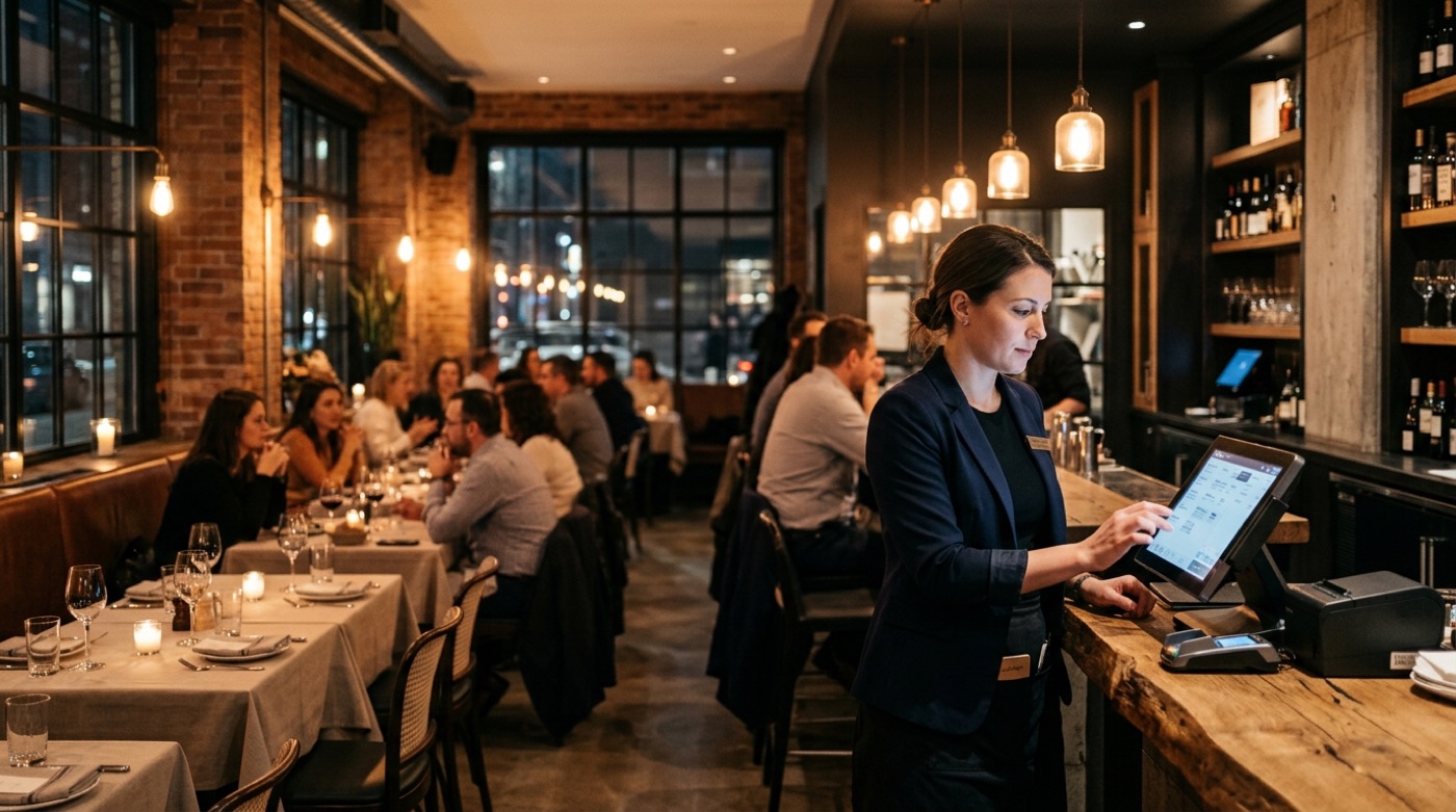 Technicien IT Cares qui dépanne à distance la caisse POS et l'imprimante de cuisine d'un restaurant à Montréal