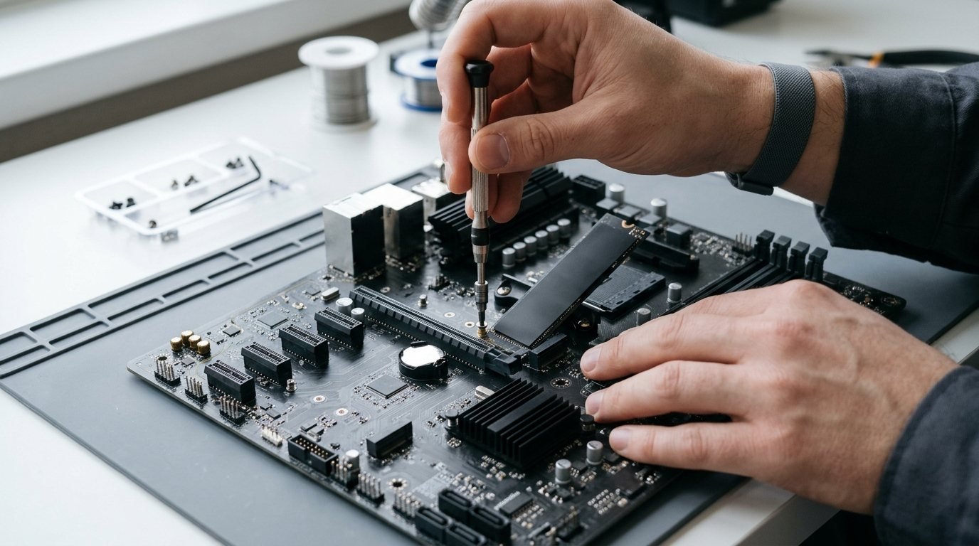 Remplacement d'un disque dur par un SSD dans un PC de bureau à Montréal